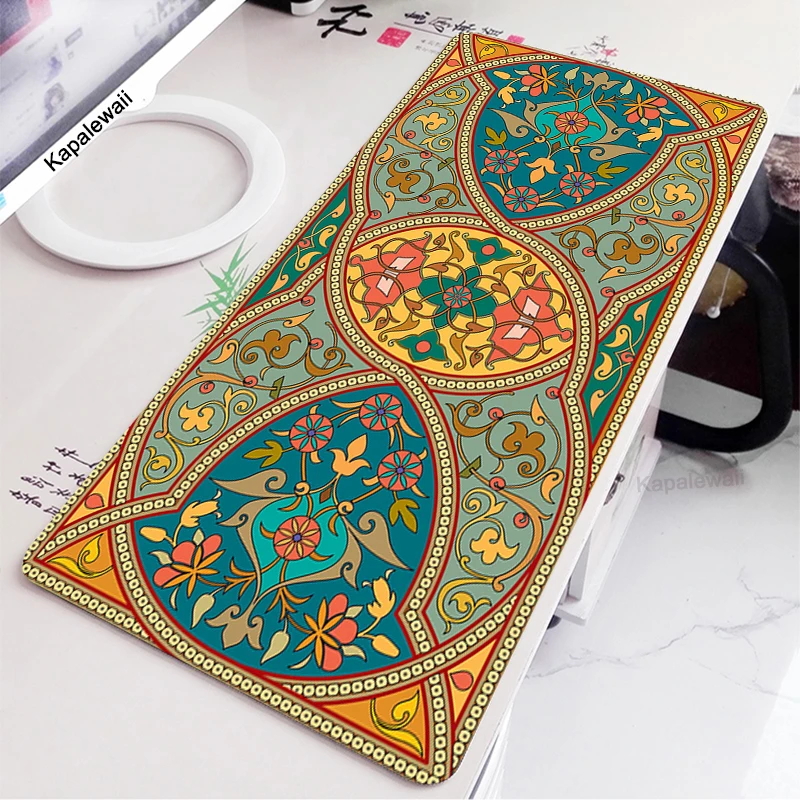 

Perisian Carpet Mandala Flower Islam Mouse Pad Gaming New Home Computer Mousepad XXL Office Non-Slip Natural Rubber PC Mouse Mat