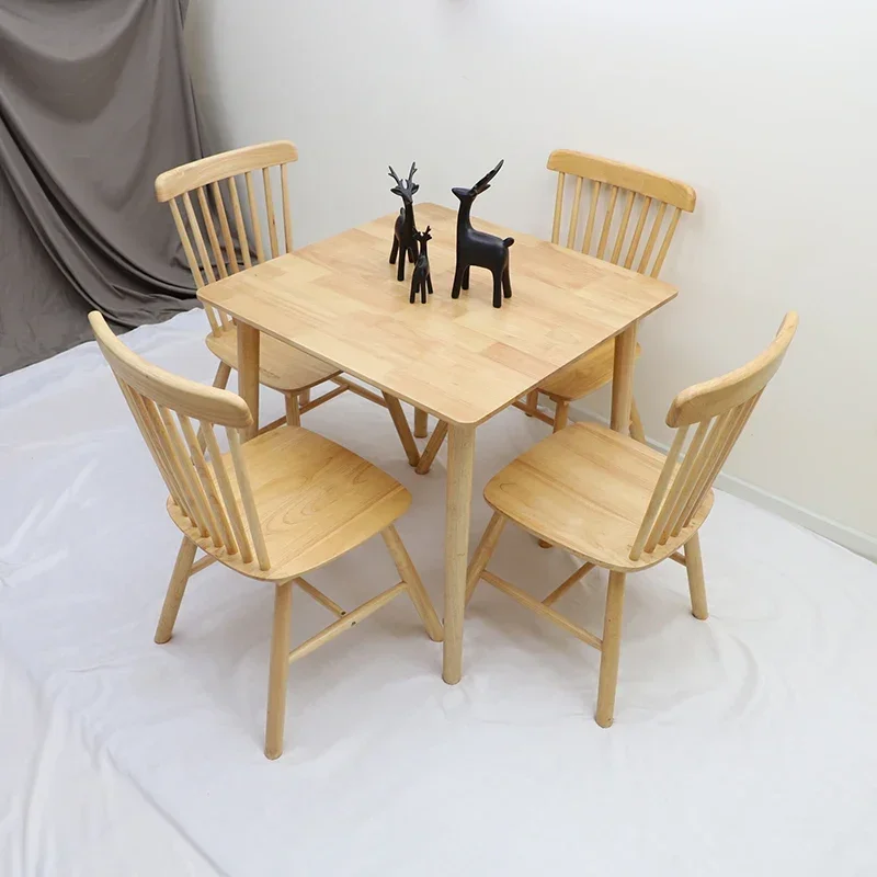 Обеденный стол из дуба многофункциональная 4-местная мебель в скандинавском