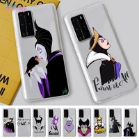 disney villain queen phone case for samsung s20 s10 lite s21 plus for redmi note8 9pro for huawei p20 clear case