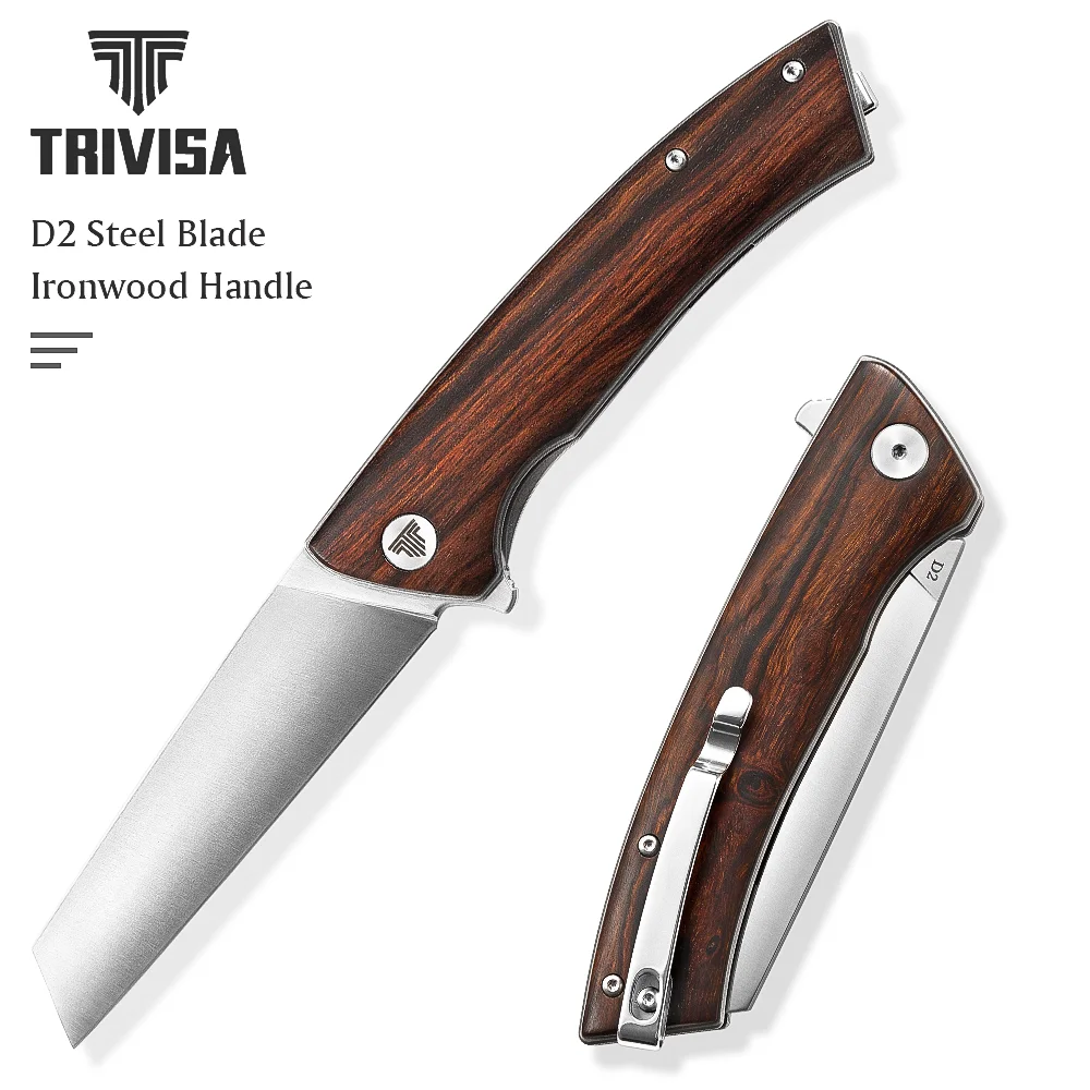 TRIVISA Folding Flipper Knife 3.74