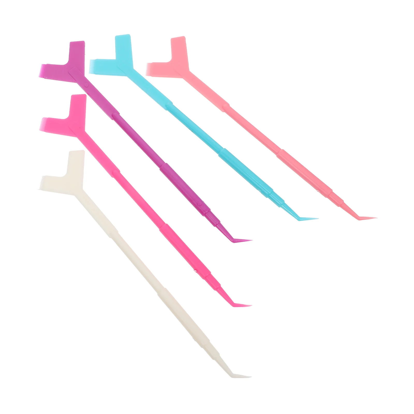 

50 Pcs Makeup Mascara False Eyelash Assistant Lift Rod Tool Y-shaped Brush Comb Abs Curling Tools