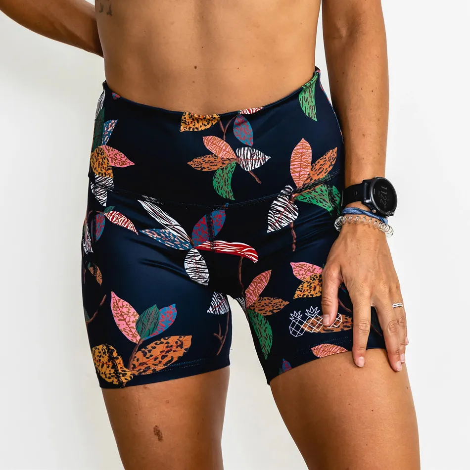 Tres Pinas Running Shorts Yoga Shorts Women's High Waist Lifting Push Up Tight Sports Pocket Fitness Breathable Gym Yoga Pants