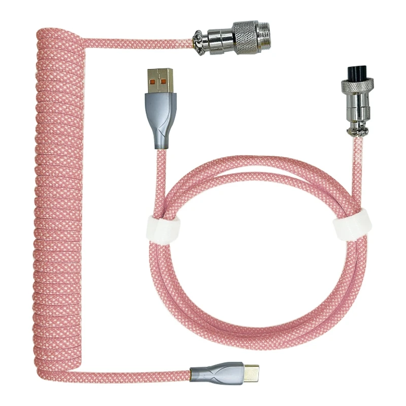 

Type-C To USB Data Cable Mechanical Keyboard Coiled Cable Airline Cable Gaming Keyboard Cable Spring Cable