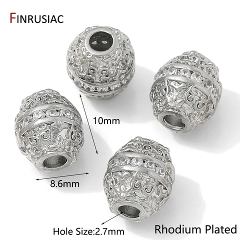 Разделители для бусин FINRUSIAC золотые латунные с цирконами