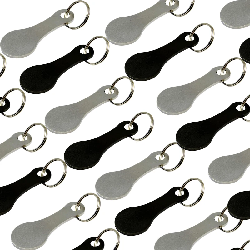

10pcs Trolley Tokens Couple Key Chains Decorative Key Hook Keyrings Key Ring Coin Holder Keychain DIY Shopping Wholesale