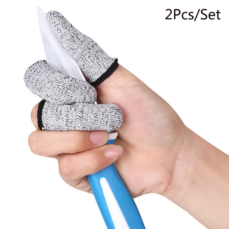 

2Pcs/Set Anti-Cut Finger Cover Finger Protector Sleeve Cover Fingertip Gloves Picking Finger Cover Kitchen Tools coupe pouce