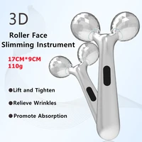 3d face lift roller massager for reduce wrinkle v line lifting massage tool for face trainer 360 rotate diamond cut surface
