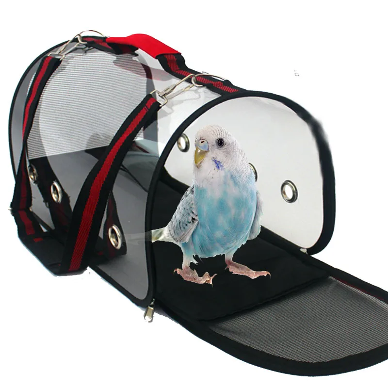 

Portable Clear Bird Parrot Transport Cage Breathable Bird Carrier Travel Bag Small Pet Rabbit Guinea Pig Chinchilla Outdoor Bag