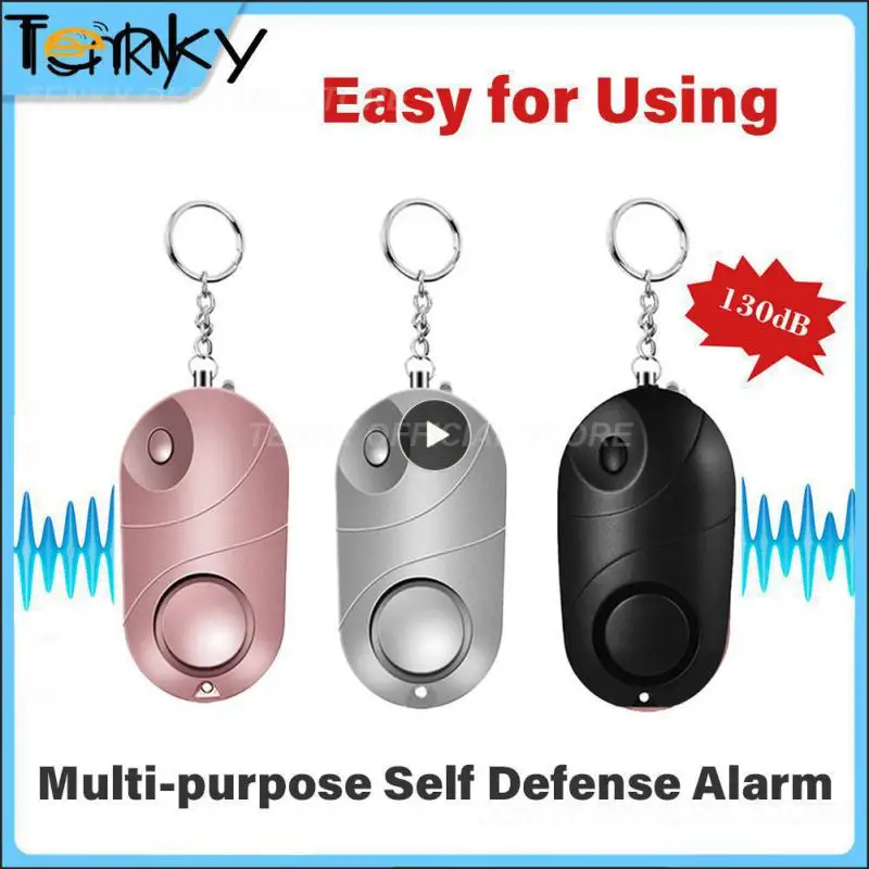 

1~10PCS Self Defense Alarm Girl Women Safety Alert With Keychain Emergency LED Light Torch High 120-130dB Mini Flashlight Alarms