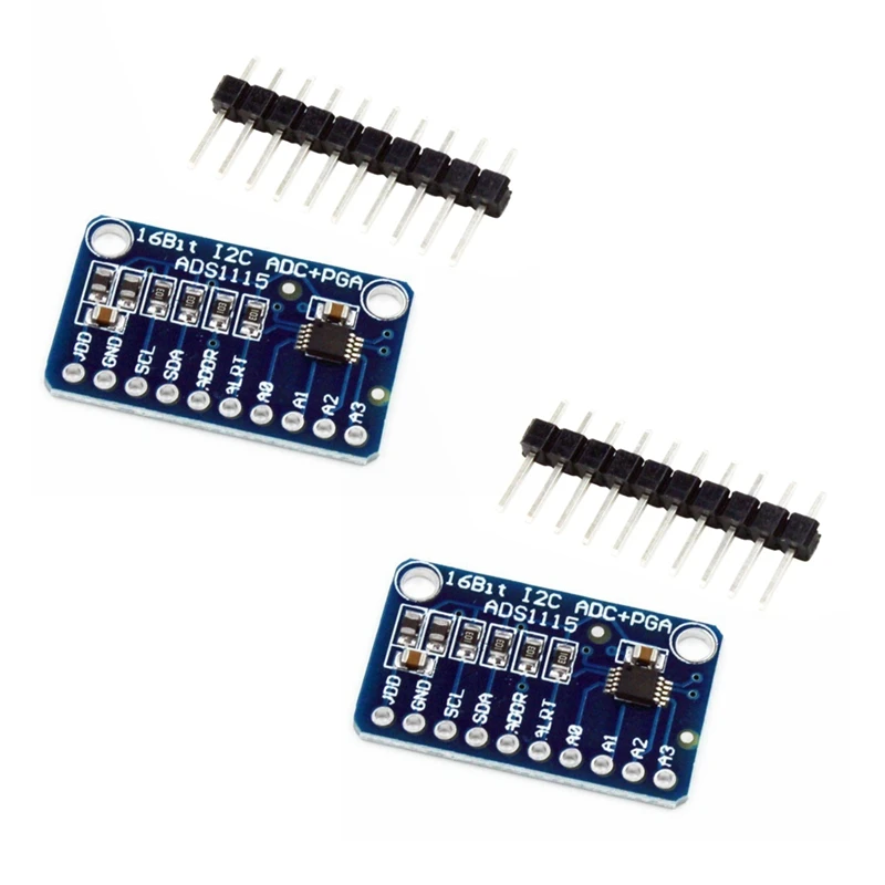 

JABS 2X ADS1115 4 Channel 16 Bit I2C ADC Module With Pro Gain Amplifier For Arduino Rpi