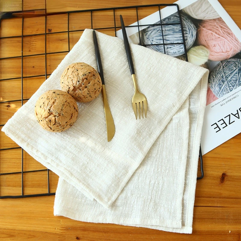 

8pcs Napkin Towels Fabric Runner Wedding Decoration Christmas Tablecloth Table Tea Mat Kitchen Supplies Cloth Dishcloth White