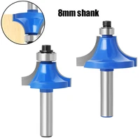 round over edging router bit 8mm shank wood cutters straight end milling cutter trimmer cleaning flush cricut 8x31 75mm 8x38mm