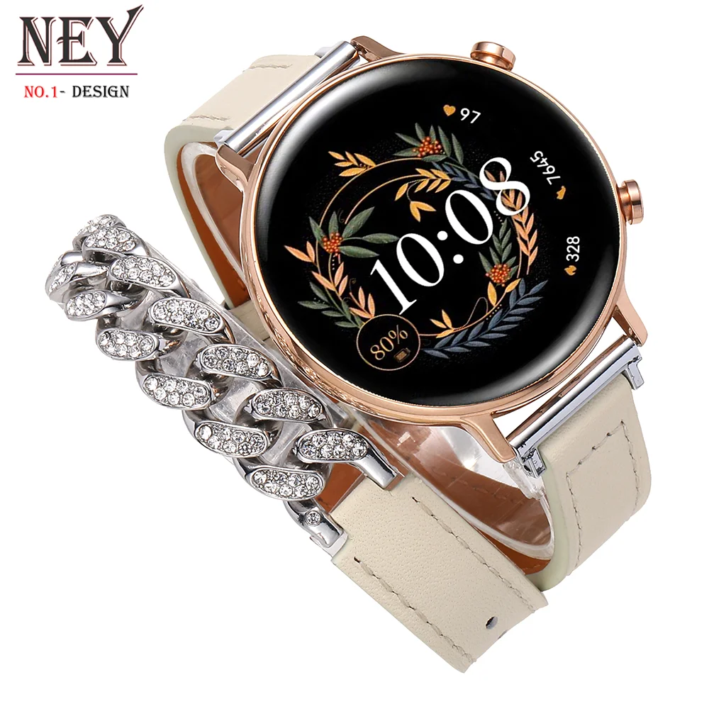 

Double tour Strap for Samsung Galaxy watch 6/5/pro/4/6 Classic/active 2 Luxury Leather bracelet Huawei Gt 3-2-2e 20mm 22mm band
