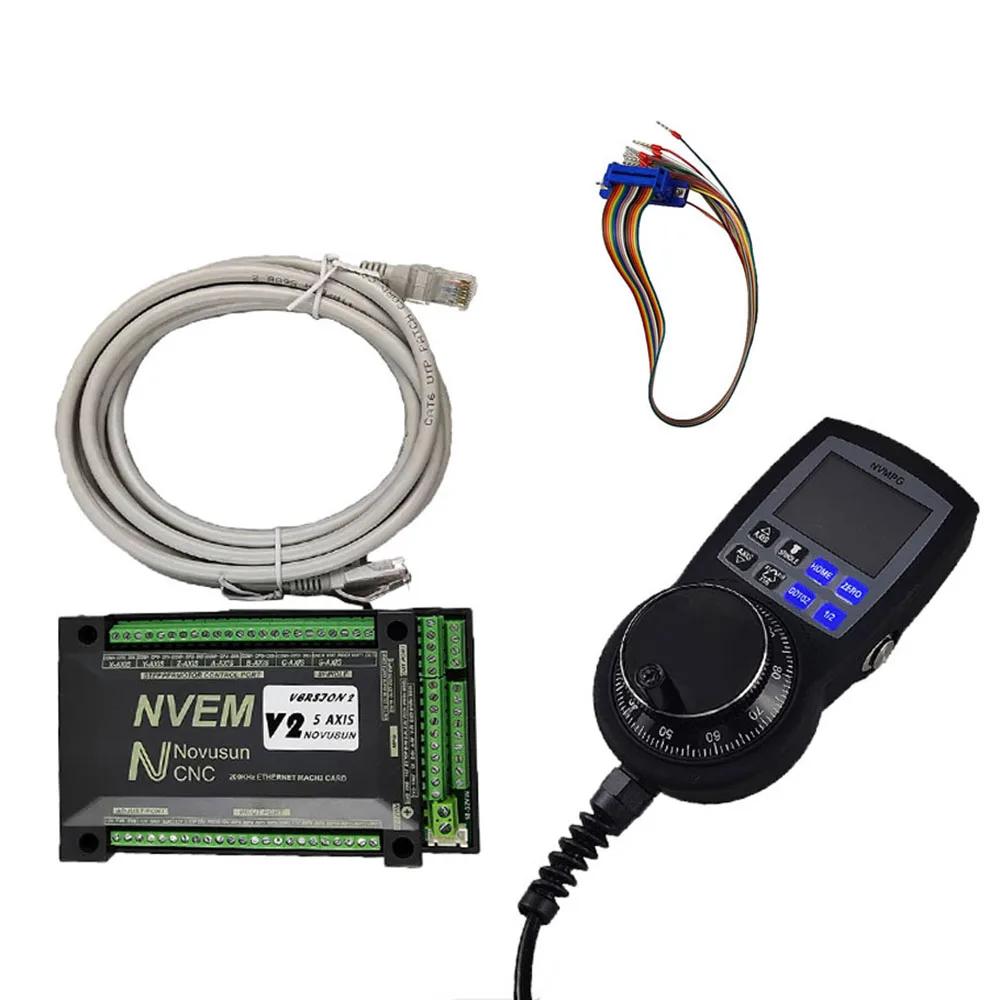 

MACH3 CNC Motion Controller NVEM/NVUMV2.1 3/4/5/6axis Ethernet +Digital Display Handwheel Slave funct for Steppper,Servo motor