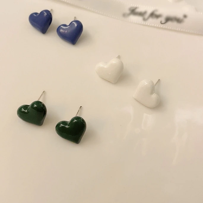 

S925 Silver Needle Retro Small Love Earrings Women's Style Simple Earrings Earrings for Women