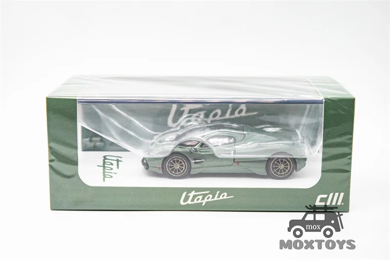 CM МОДЕЛЬ 1:64 Pagani Utopia (металлический зеленый) Литая под давлением модель автомобиля