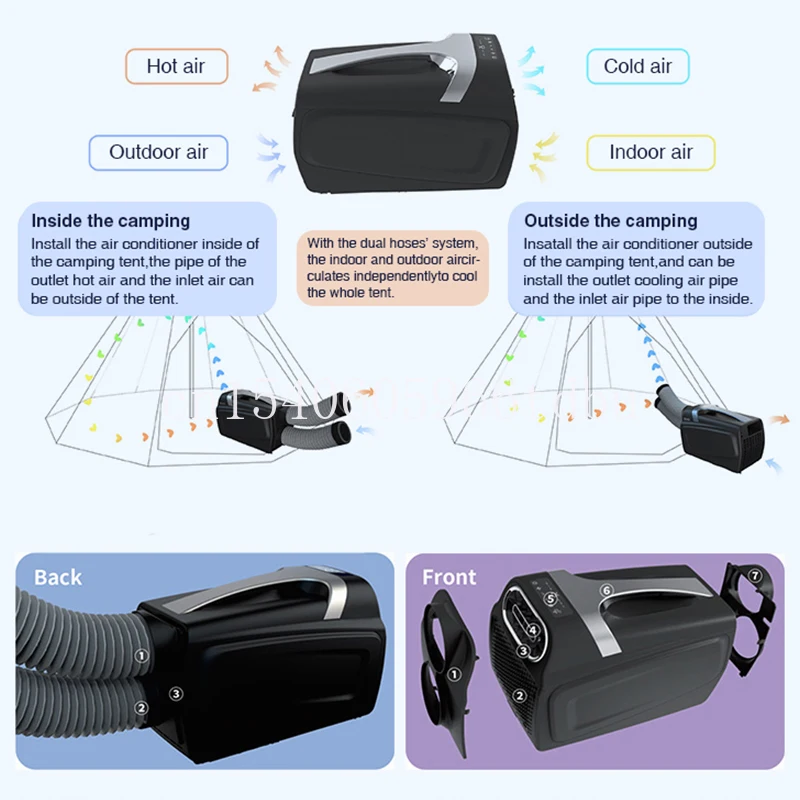 Палатка Deur Dak 1-2 Persoons Waterdichte Top Tent Кондиционер