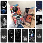 Чехол для телефона Huawei P50 P40 Lite E P30 Pro P20 P10 P-Smart Z 2021 Y6 Y7 2019 Y9, черный чехол-накладка, чехол с астронавтом, звездой, космосом