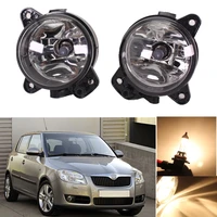car lights for skoda fabia 2 mk2 roomster 2006 2007 2008 2009 2010 car styling front driving fog light lamp with halogen bulbs