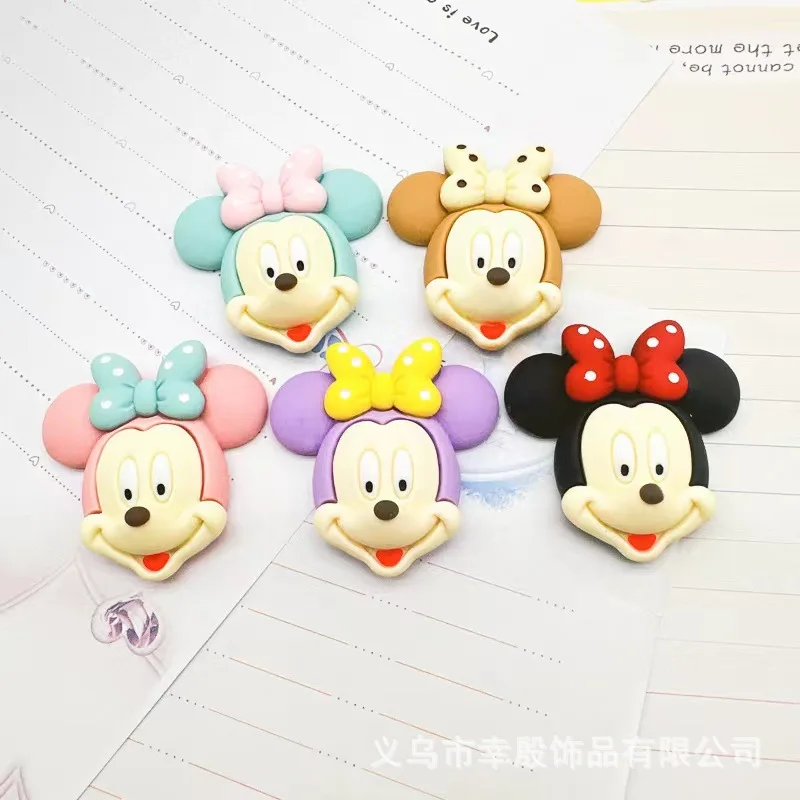 

Mickey Mouse Flat Back Resin Cabochons Scrapbook DIY Jewelry Phone Cases Hairpin Accessories Craft Supplies Decoration for Girls