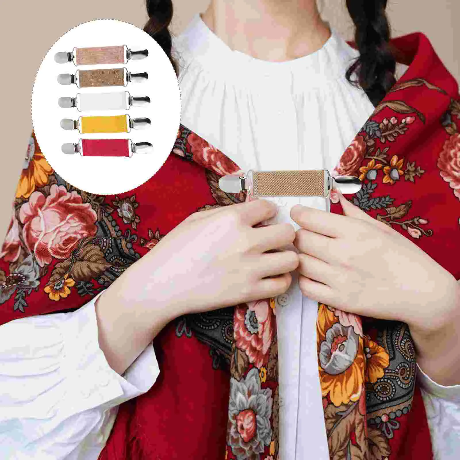 

Clip Scarf Shawl Buckle Anti Light Fixed Cardigan Guards Sweater Collar Buckles Match Accessory Decor Clothes All Brooch Stylish