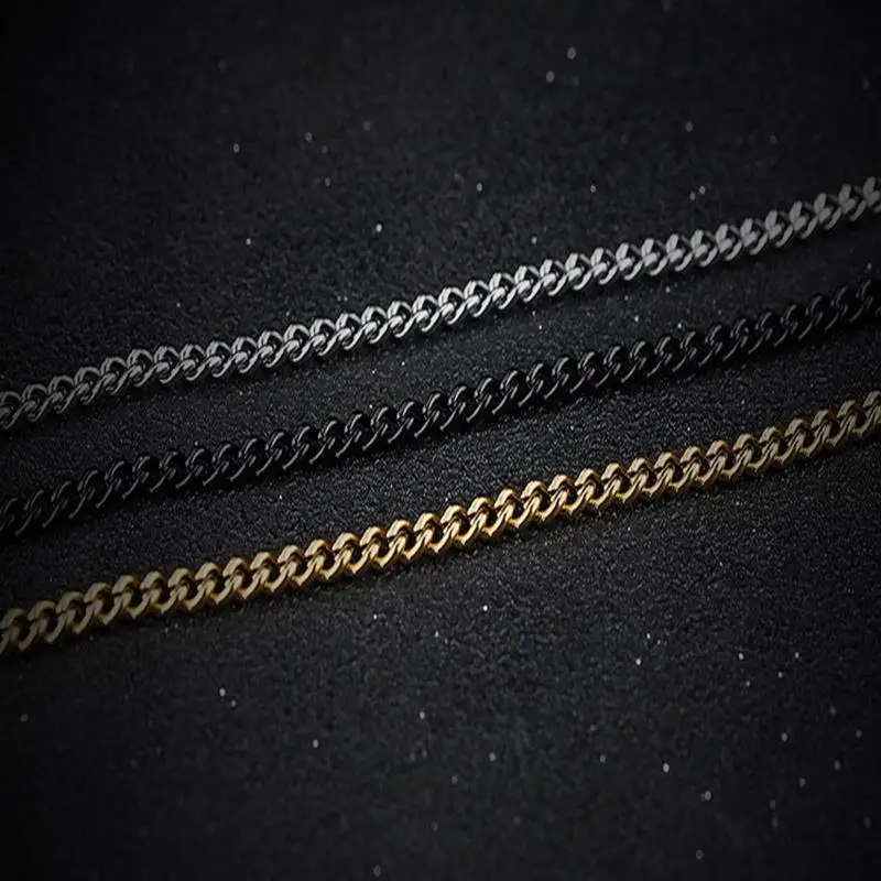 Длинная цепочка из нержавеющей стали ожерелье в стиле хип-хоп для женщин и мужчин