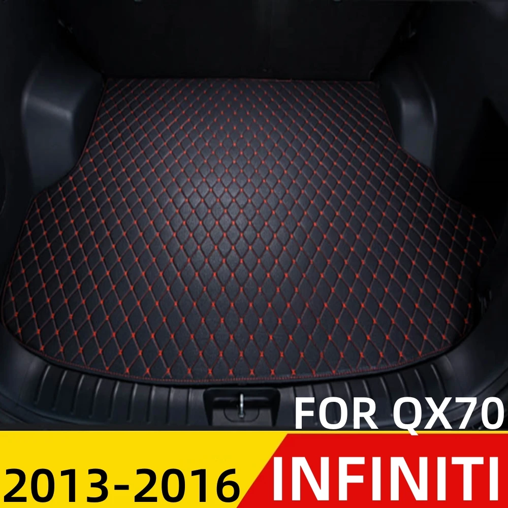 

Коврик для багажника автомобиля Infiniti QX70 2013-16, для любой погоды, XPE, плоский, боковой, задний, ковер, подкладка, авто, задние части, багажник, ков...