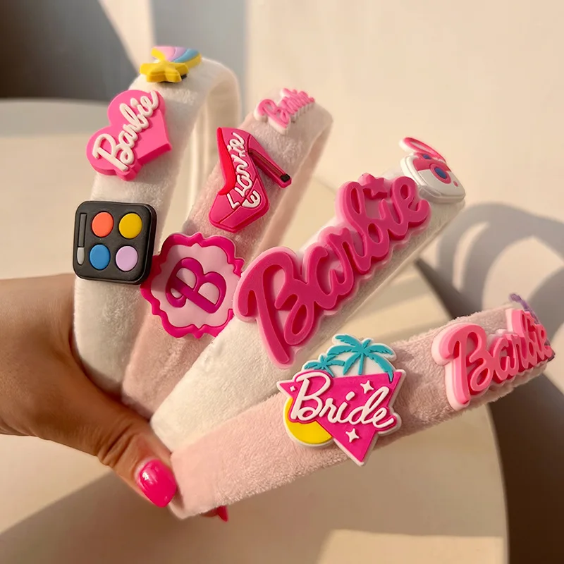 Барби Y2K плюшевая повязка на голову Kawaii мультфильм Hottie браслет брошь милые
