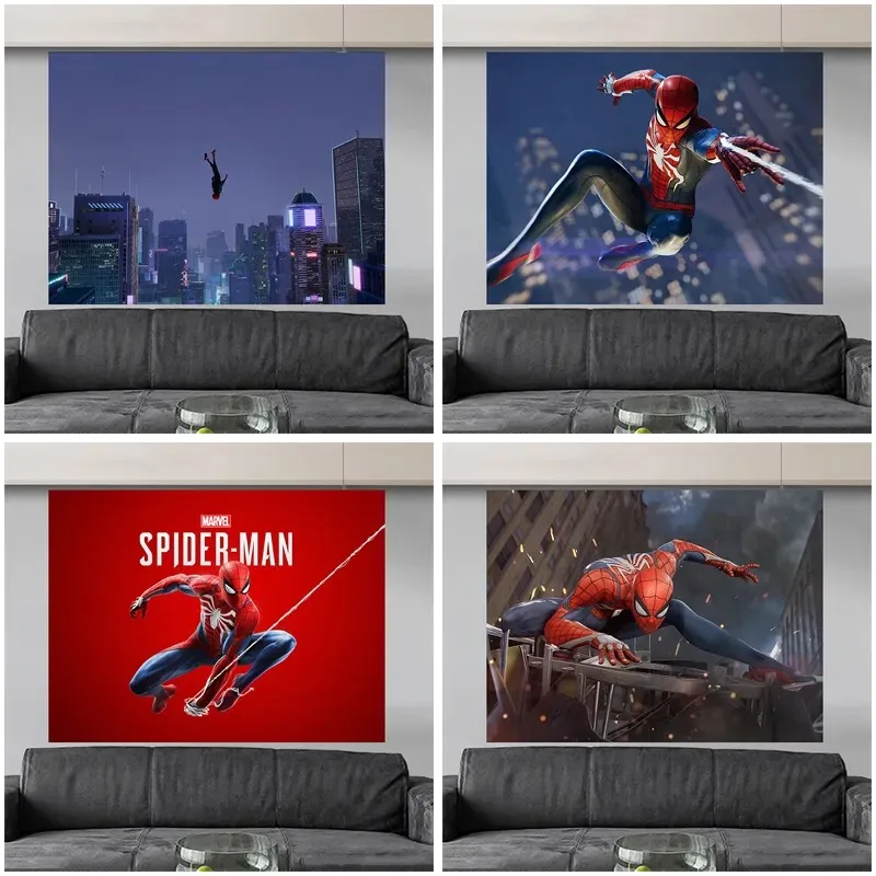 

Spiderman Avengers Tapestry Disney Pattern Tapestry Room Decor Wall Décor Home Decor Wall Hanging Background Гобелен Spiderman A