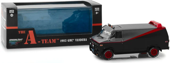 

Машинки GreenLight, коллекция машин 1: 43, 1983 GMC, Vandura-A-Team, металлические, литые под давлением