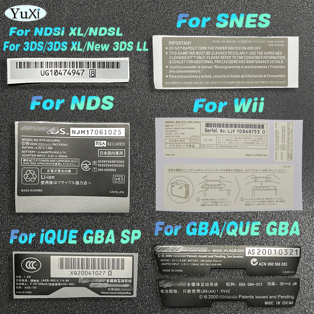 Наклейка с номером для нового 3DS XL LL NDSi NDSL наклейка на заднюю панель игровой
