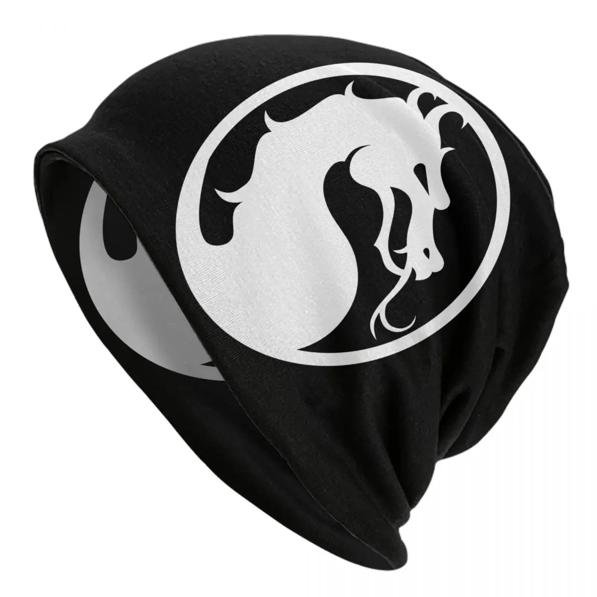 

Mortal Kombat Logo Beanie Cap Unisex Winter Bonnet Knitted Hats Outdoor Fighting Game Sub Zero Scorpion Skullies Beanies Caps