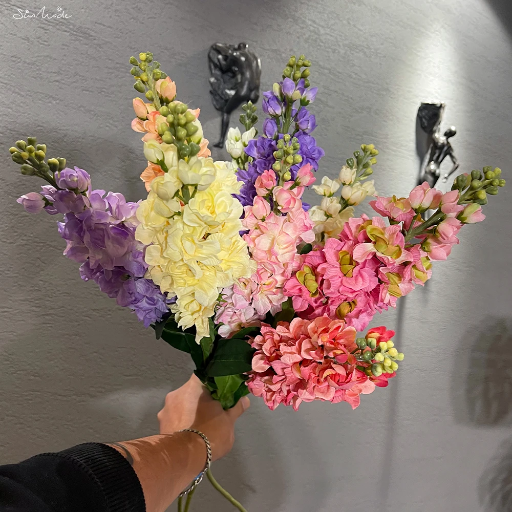 SunMade радужная пасторальная гиацинтовая ветка с зелеными листьями искусственные