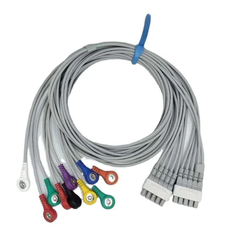 Лидер продаж 10 свинцовых EKG проводов кабель snop совместимый с GE