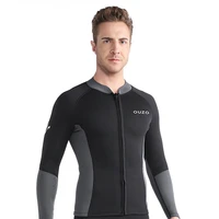 1 5mm neoprene mens split diving top fashion high elastic long sleeve warm water sports warm snorkeling surfing diving top 2022