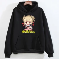 my hero academia hoodie kawaii anime sweatshirts himiko toga print harajuku pullover loose oversized tops casual streetwear men