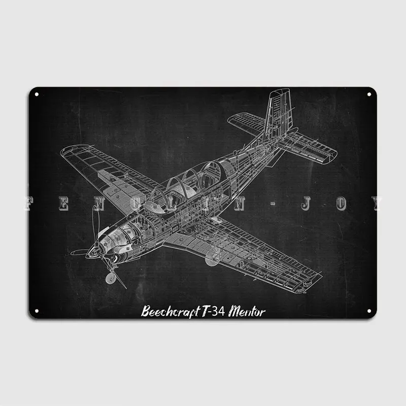 

Металлический плакат Beechcraft T34, плакаты с печатью клуба, бара, кинотеатра, гостиной, плакаты с жестяными знаками