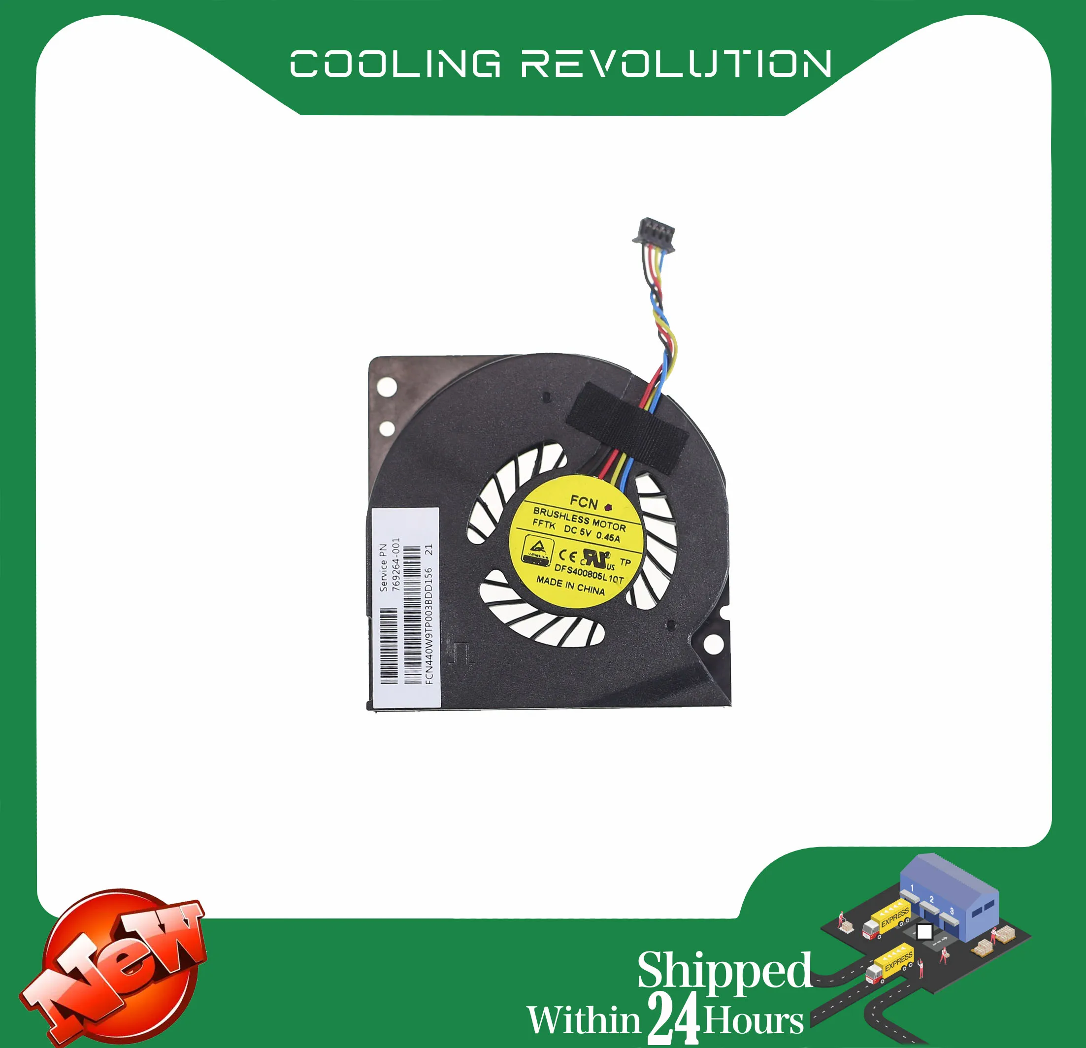 Ventilador de Refrigeração para Laptop Dfs400805l10t Fftk Bsb05505hp dc 5v Pinos Ct02 Dt23 A01 769264001