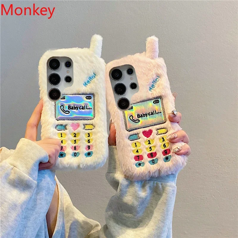 Плюшевый красочный чехол для телефона с вышивкой Xiaomi Redmi Note 14 13 Pro Plus 12 11 10 12S 11S 10S 14C