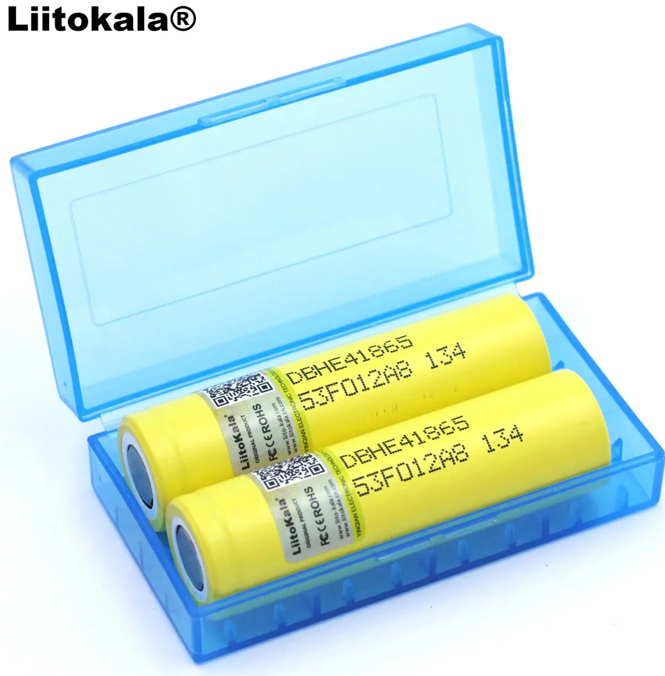 

Литий-ионный аккумулятор Liitokala HE4, 2 шт., 2500 мАч, 18650, 3,7 в, перезаряжаемые батареи, 20 А, разряд + коробка для хранения