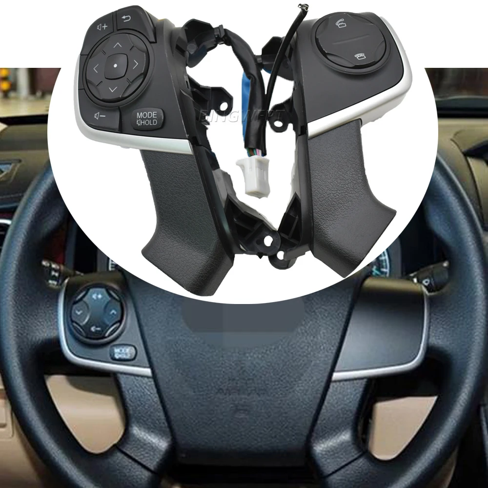 

BINGWFPT For Toyota Camry (HYBRID) ACV51 ASV5 AVV50 GSV50 Car Steering Wheel Multi-function Remote Buttons 84250-33340