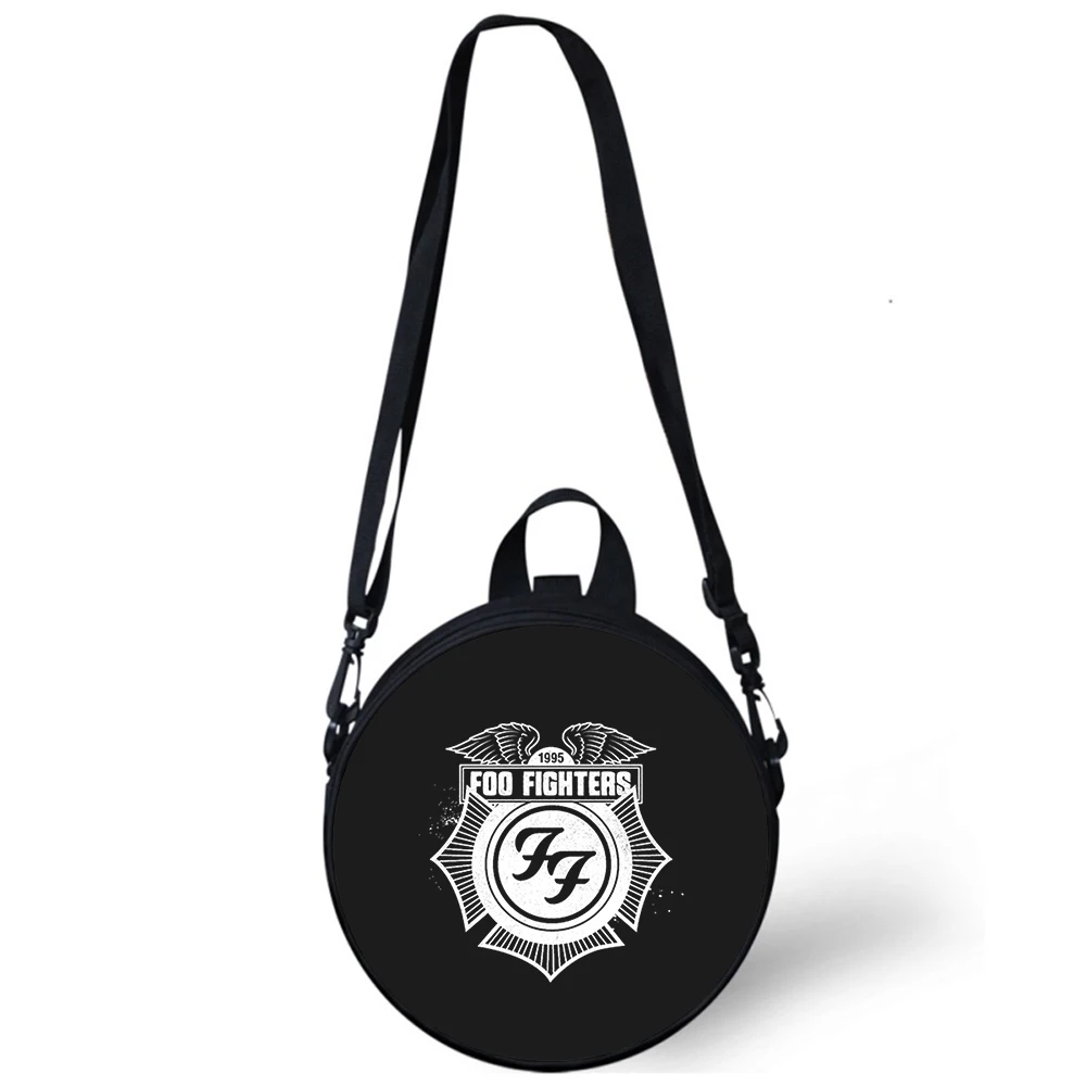 Foo Fighters Child kindergarten Bag 3D Print Crossbody Shoulder Bags For School Women Mini Round Bagpacks Rugtas Bag