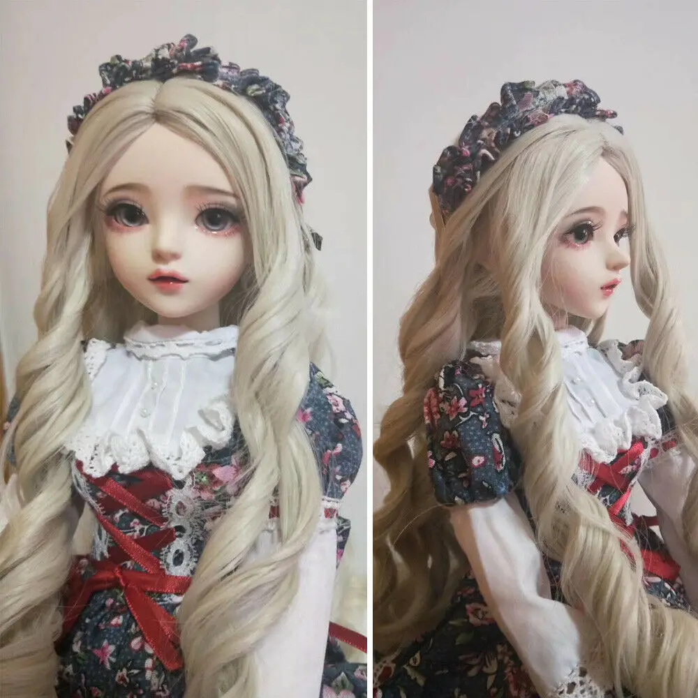 

60cm Height 1/3 Ball Jointed Doll Girl Doll with Removable Eyes Dress Clothes Wigs Handmade Face Makeup Head Openable