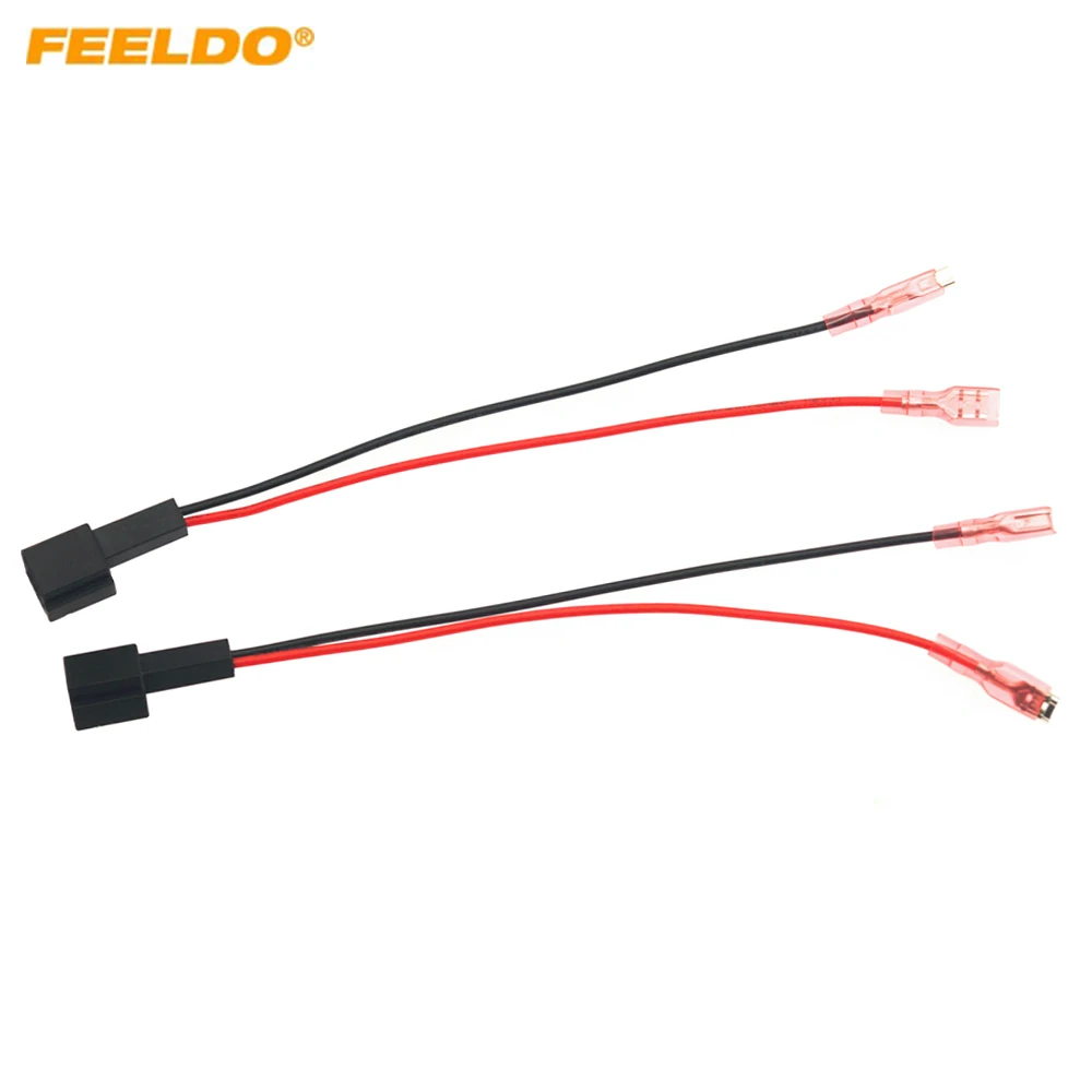 

FEELDO автомобильные 2-контактные адаптеры проводки стерео динамика для Mercedes-Benz Авто динамик Сменные кабели подключения