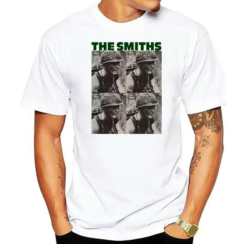 

Mens Black The Smiths Meat Is Murder Army Helmet Vegan Morrissey S 5Xl 2022 Fashion 100% Cotton Tee Shirt 017723