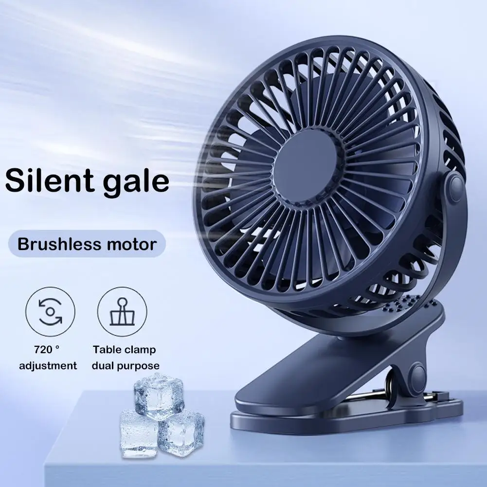 

Настольный Перезаряжаемый USB-вентилятор с клипсой, портативный Настольный мини-вентилятор с вращением на 360 градусов, регулируемый вентиля...