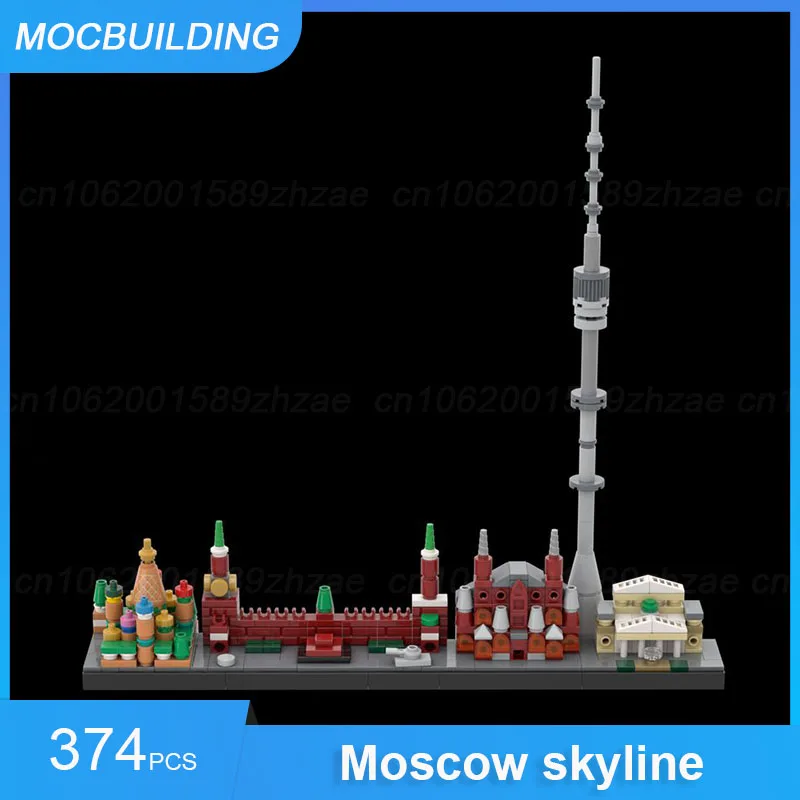 

MOC Building Blocks Moscow Skyline Model DIY Assemble Bricks Architecture Educational Creative Children Toys Kids Gifts 374PCS
