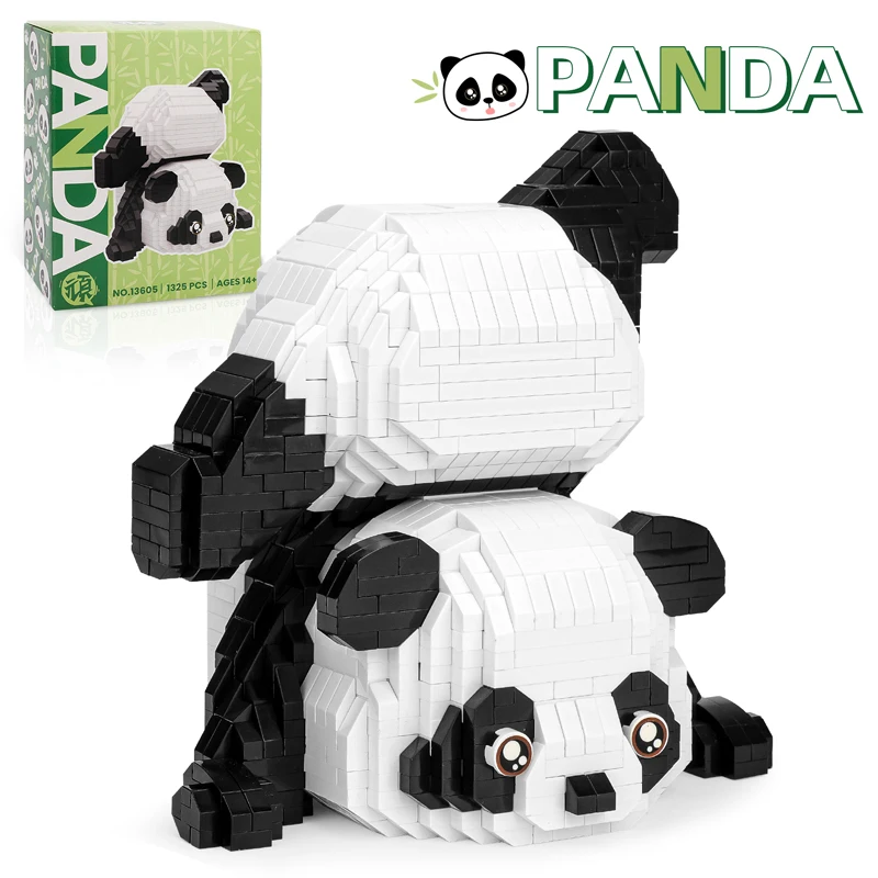 

Креативный конструктор с животными в китайском стиле Панда «сделай сам» MOC Hobbyhorse панда домашний декор кирпичи для мальчиков детские подарки