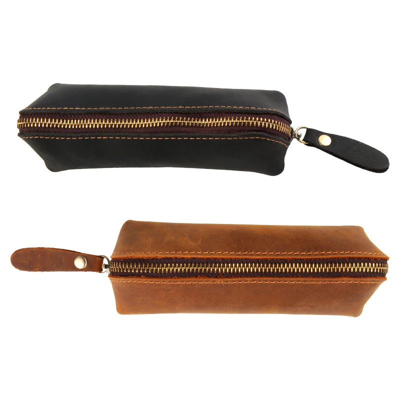 

MIUSIE 1PC Retro Sewing Storage Bag Cowhide Leather Pouch Portable Multi Functional Case Sewing Tools Accessories Bag