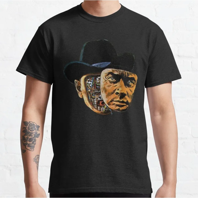 CHAMPRINT Футболка Gunslinger 80s Vintage scifi Westworld Хлопок